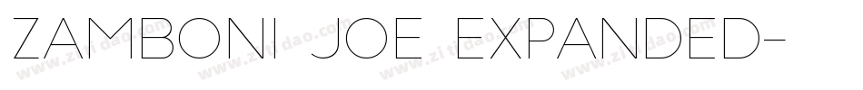 Zamboni Joe Expanded字体转换